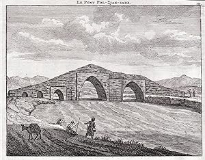 Image du vendeur pour Le Pont Pol-Zjae-Sade" - Persepolis Shiraz Iran / river Fluss bridge Brcke mis en vente par Antiquariat Steffen Vlkel GmbH