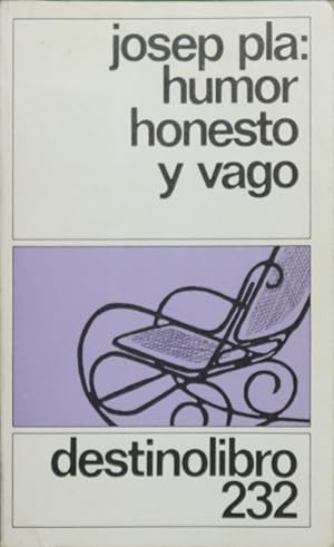 Imagen del vendedor de Humor honesto y vago a la venta por Librera Alonso Quijano
