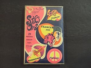Psychedelic Stick Ums 1960's In Orig Wrapper 21 Vinyl Frances Stickers