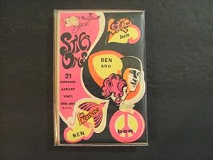 Psychedelic Stick Ums 1960's In Orig Wrapper 21 Vinyl Ben Stickers