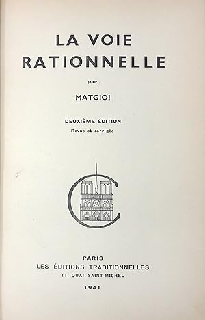 Seller image for La voie rationnelle for sale by La Fontaine d'Arthuse