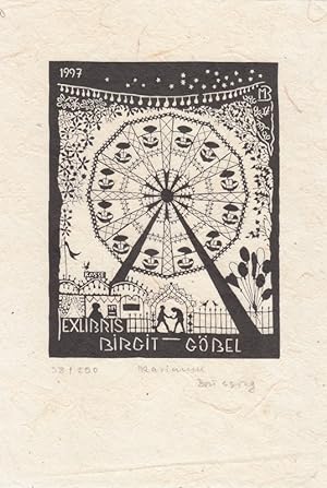 Bild des Verkufers fr Exlibris Birgit Gbel. Riesenrad. zum Verkauf von Antiquariat  Braun