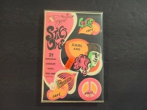 Psychedelic Stick Ums 1960's In Orig Wrapper 21 Vinyl Carl Stickers