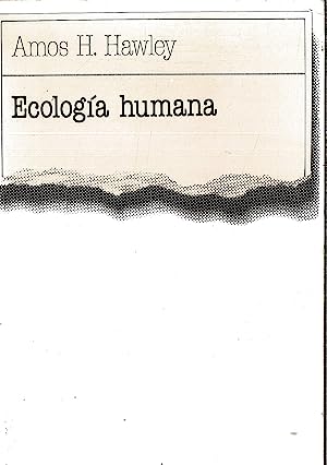 Seller image for Ecologa humana . for sale by Librera Astarloa