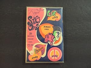 Psychedelic Stick Ums 1960's In Orig Wrapper 21 Vinyl Andy Stickers