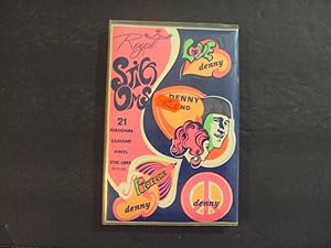 Psychedelic Stick Ums 1960's In Orig Wrapper 21 Vinyl Denny Stickers