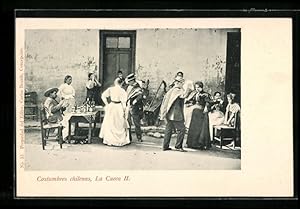 Postcard Südamerika, Costumbres chilenas, La Cueca II.