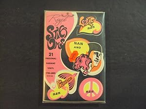 Psychedelic Stick Ums 1960's In Orig Wrapper 21 Vinyl Nan Stickers