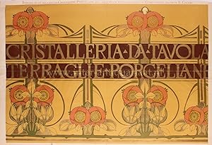 Immagine del venditore per Cristalleria da Tavola Terraglie Porcellane", advertising sign for a shop selling table glassware, earthenware, and porcelain, design by E venduto da Inter-Antiquariaat Mefferdt & De Jonge