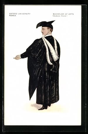 Immagine del venditore per Ansichtskarte Oxford, Oxford University, Robes, Bachelor of Arts, Burgon Hood venduto da Bartko-Reher