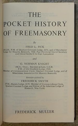 Image du vendeur pour The pocket history of freemasonry. mis en vente par Librairie les mains dans les poches