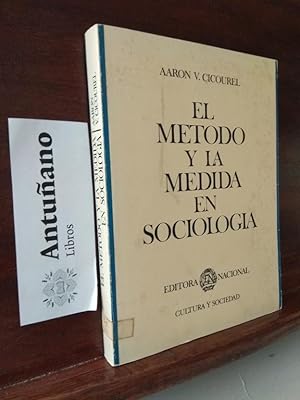 Image du vendeur pour El mtodo y la medida en sociologa mis en vente par Libros Antuano