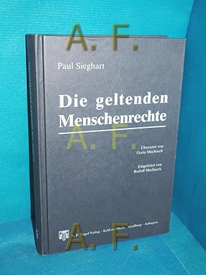 Imagen del vendedor de Die geltenden Menschenrechte. bers. von Gerta Machacek. Eingel. von Rudolf Machacek a la venta por Antiquarische Fundgrube e.U.