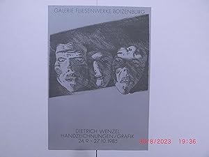 Plakat zur Ausstellung in der Galerie Fliesenwerke Boizenburg. Handzeichnungen/Grafik. 24.9. - 27...