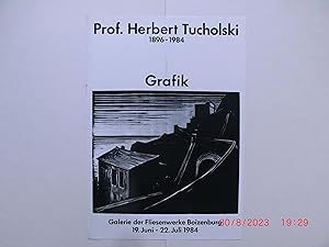 Plakat zur Ausstellung in der Galerie Fliesenwerke Boizenburg. Prof. Herbert Tucholski (1896 - 19...