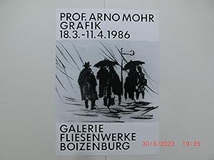 Bild des Verkufers fr Plakat zur Ausstellung in der Galerie Fliesenwerke Boizenburg. Prof. Arno Mohr. Grafik. 18.3. - 11.4.1986 zum Verkauf von Magdeburger Antiquariat