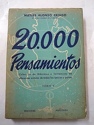 Seller image for 20000 pensamientos, Tomo V for sale by Libros nicos
