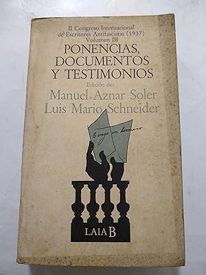 Immagine del venditore per II Congreso Internacional de escritores Antifacistas 1937, Vol III venduto da Libros nicos