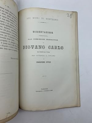 Sui muri di sostegno. Dissertazione