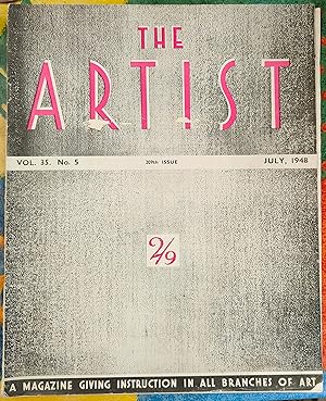 Image du vendeur pour The Artist July 1948 Vol.35 No.5 / arry Riley "From Palette To Picture" / Harold Sawkins "Getting 'Art' Into Water Colour" / Robert Forman "Making A Linocut" / Raymond H Sawkins "W A Sillince" / R Myerscough-Walker "Know All About Your Materials" / Arnold Taylor "Problems Of The Illustrator Part V" / Walter H Allcott "Tree Drawing And Painting" / Allen Mold "The Practice Of Painting In Pastel" / Louis Johnstone "Pictorial Appeal In Commercial Art" / Russell Reeve "Portraits In Pencil, Crayon And Paint" / mis en vente par Shore Books