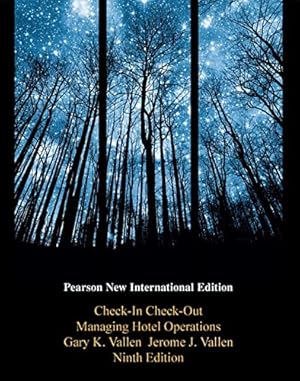 Image du vendeur pour Check-In Check-Out: Managing Hotel Operations: Pearson New International Edition mis en vente par WeBuyBooks