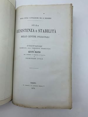 Sulla resistenza e stabilita' delle centine poligonali del tipo di quelle della tettoia della Sta...