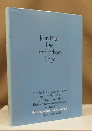 Bild des Verkufers fr Die unsichtbare Loge. Eine Biographie. Herausgegeben von Klaus Pauler. zum Verkauf von Dieter Eckert