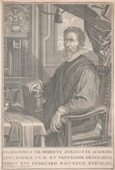 Seller image for Portrait of Hendrick Zoesius (Dutch jurist, professor, professor of law, and professor in Leuven, 1571-1627). for sale by Wittenborn Art Books