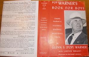 Bild des Verkufers fr Dust Jacket only for Pop Warner's Book For Boys. Complete Handbook Of Football, Baseball, Basketball, Track. zum Verkauf von Wittenborn Art Books