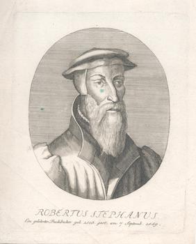 Seller image for Portrait of Robert Estienne (Robertus Stephanus) (French printer, 1503-1559). for sale by Wittenborn Art Books