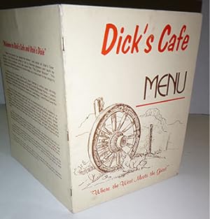 Breakfast Menu for Dick's Cafe , St. George, Utah.