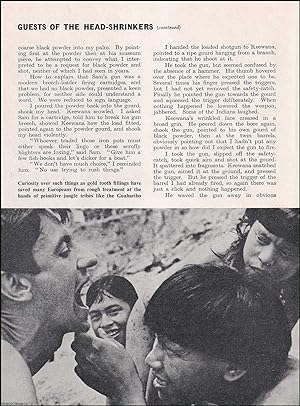 Imagen del vendedor de Guests of the Head-Shrinkers : seeking shelter with Head-Hunters in the Brazilian Jungle after a plane crash. An uncommon original article from the Wide World Magazine, 1964. a la venta por Cosmo Books