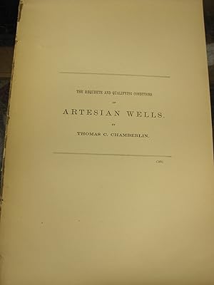 Imagen del vendedor de The requisite and qualifying conditions of Artesian Wells a la venta por Stony Hill Books