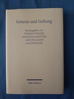 Immagine del venditore per Genesis und Geltung : historische Erfahrung und Normenbegrndung in Moral und Recht. herausgegeben von Thomas Gutmann, Sebastian Lauktter, Arnd Pollmann und Ludwig Siep ; der vorliegende Band geht im Wesentlichen auf eine gleichnamige Tagung der DFG-Kolleg-Forschergruppe "Theoretische Grundfragen der Normenbegrndung in Medizinethik und Biopolitik" und des Exzellenzclusters "Relig venduto da Antiquariat BehnkeBuch