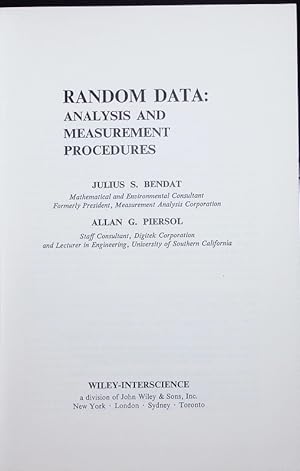 Bild des Verkufers fr Random data. Analysis and measurement procedures. zum Verkauf von Antiquariat Bookfarm