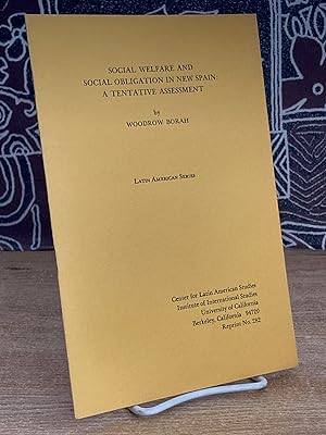 Seller image for Social Welfare and Social Obligation in New Spain: A Tentative Assessment - Woodrow Borah for sale by Big Star Books