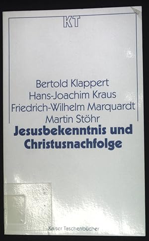 Bild des Verkufers fr Jesusbekenntnis und Christusnachfolge. Kaiser-Taschenbcher ; 115 zum Verkauf von books4less (Versandantiquariat Petra Gros GmbH & Co. KG)