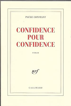 Image du vendeur pour Confidence pour confidence mis en vente par LES TEMPS MODERNES