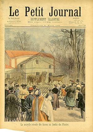 "LE PETIT JOURNAL N°228 du 31/3/1895" LA NOUVELLE ROTONDE DES FAUVES AU JARDIN DES PLANTES / LES ...