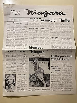 Bild des Verkufers fr Niagara Pressbook 1953 Marilyn Monroe, Joseph Cotten zum Verkauf von AcornBooksNH