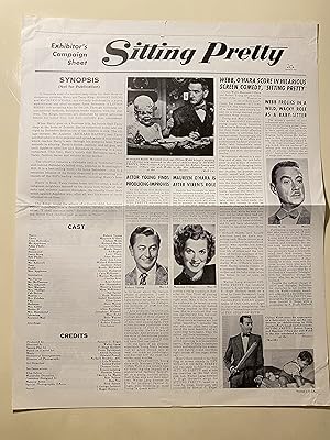 Seller image for Sitting Pretty Pressbook 1949 Robert Young, Maureen O'Hara, Clifton Webb for sale by AcornBooksNH