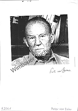 Bild des Verkufers fr Original Autogramm Peter von Zahn (1913-2001) /// Autograph signiert signed signee zum Verkauf von Antiquariat im Kaiserviertel | Wimbauer Buchversand