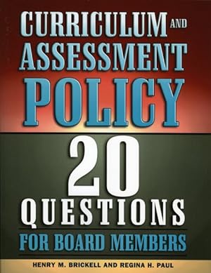 Imagen del vendedor de Curriculum And Assessment Policy : 20 Questions For Board Members a la venta por GreatBookPrices