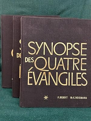 Bild des Verkufers fr Synopse des quatre vangiles en franais, avec parallles des Apocryphes et des Pres. Tome I : Textes. Tome II : Commentaires. Tome III : L'vangile de Jean, commentaires. zum Verkauf von Librairie Pierre BRUNET