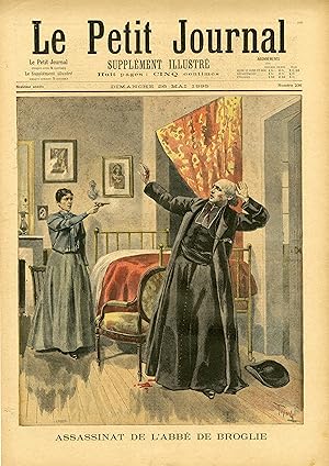 "LE PETIT JOURNAL N°236 du 26/5/1895" ASSASSINAT DE L'ABBÉ DE BROGLIE / CHEZ LE BARBIER (Tableau ...