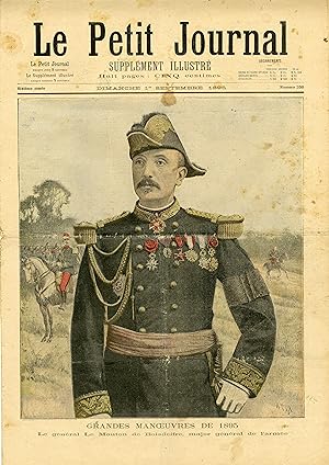 "LE PETIT JOURNAL N°250 du 1/9/1895" GRANDES MANOEUVRES DE 1895 : Le Général LE MOUTON DE BOISDEF...