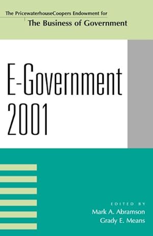 Imagen del vendedor de E-Government 2001 a la venta por GreatBookPrices