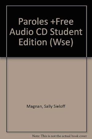 Seller image for Paroles Student Edition w/Free Audio (Listening) CD"ROM, Package for sale by WeBuyBooks