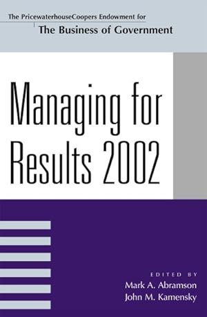 Imagen del vendedor de Managing for Results 2002 a la venta por GreatBookPrices