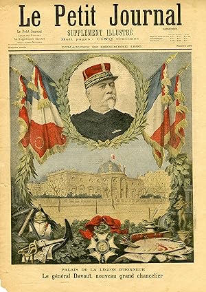 "LE PETIT JOURNAL N°266 du 22/12/1895" LE GÉNÉRAL DAVOUT GRAND CHANCELIER DE LA LÉGION D'HONNEUR ...